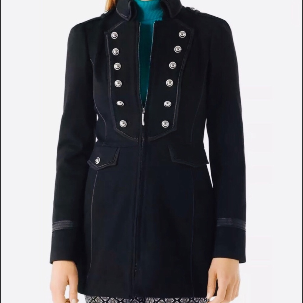 White House Black Market Black Coat Size S
